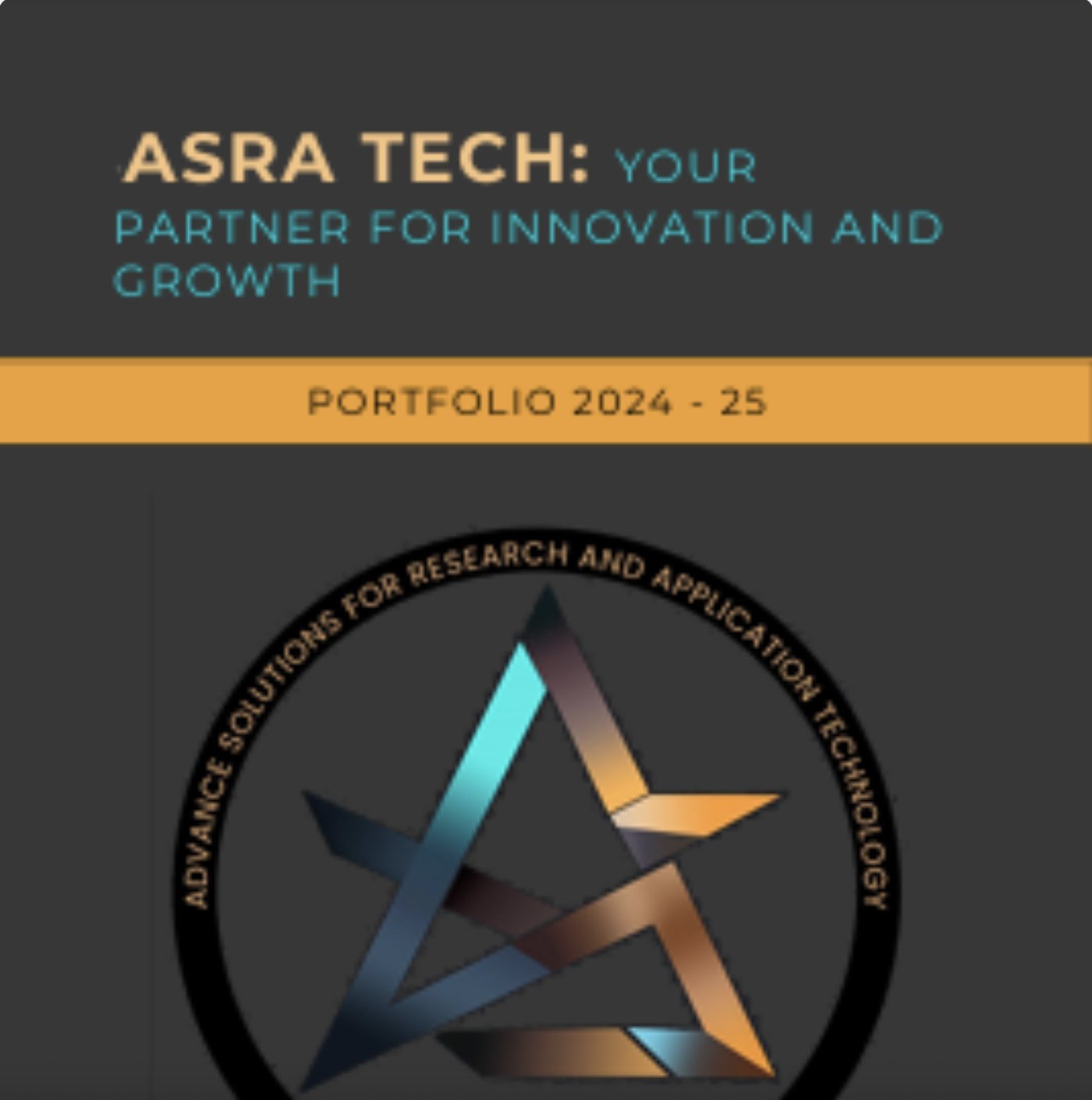AsRa Tech Portfolio 2024–25 cover
