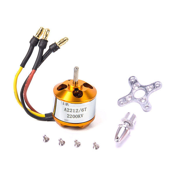2212 2200kv Brushless motor with soldered bullet connectors