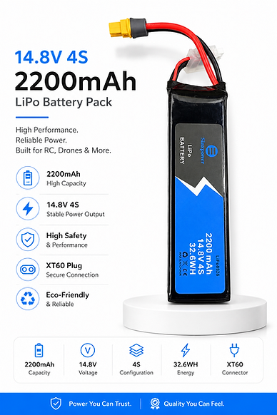 4s 2200 mah 45c sinxpower lipo battery