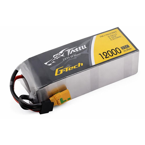 6s 12000 mah TATTU 12000MAH 22.2V 25C 6S1P LIPO BATTERY PACK