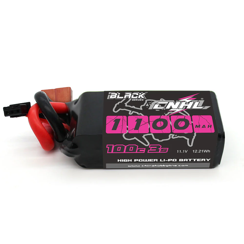 CNHL Black Series v2 1100mAh 11.1V 3S 130C Lipo Battery with T/Dean Plug
