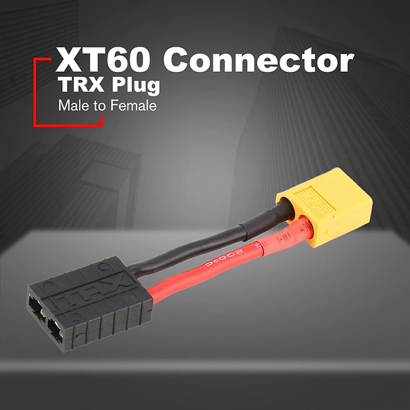 Male XT60 Connector to Female Traxxas connector 50mm