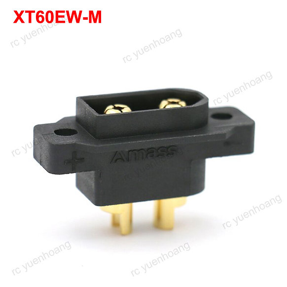 1PCS AMASS Plug XT60EW Fixed Black Gold-plated Male Connector