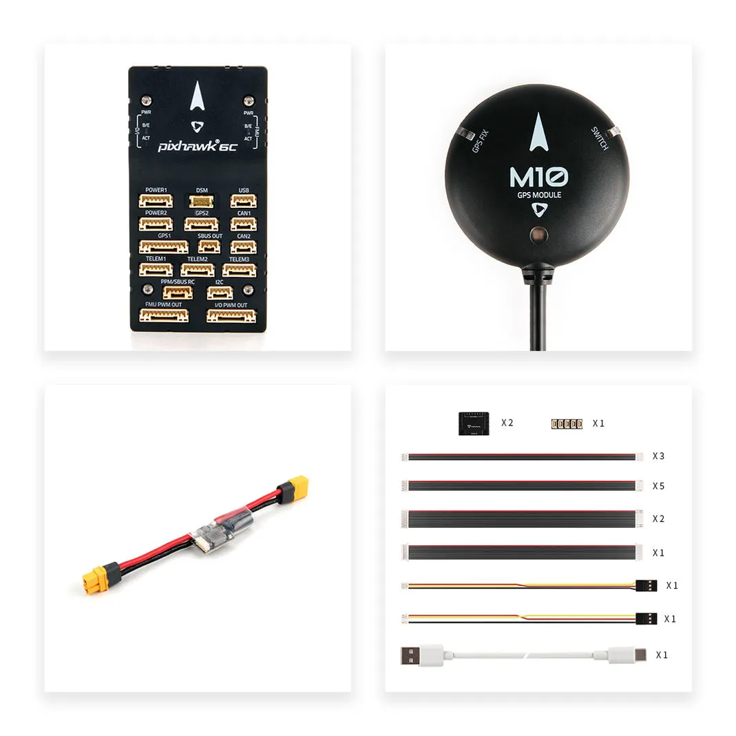 Holybro Pixhawk 6C with M10N Gps,Plastic case & PM02 full kit
