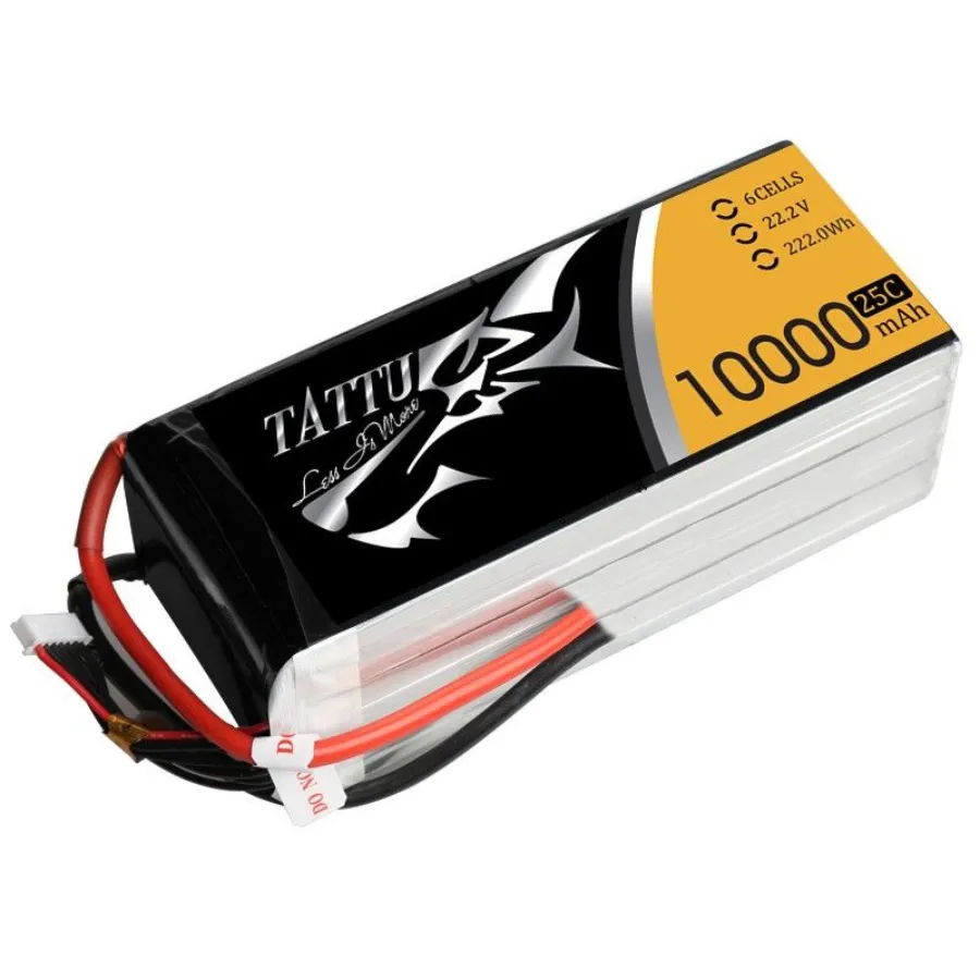 Tattu 6s 22.2V 10000mah 25C LiPo Battery with xt90 Plug