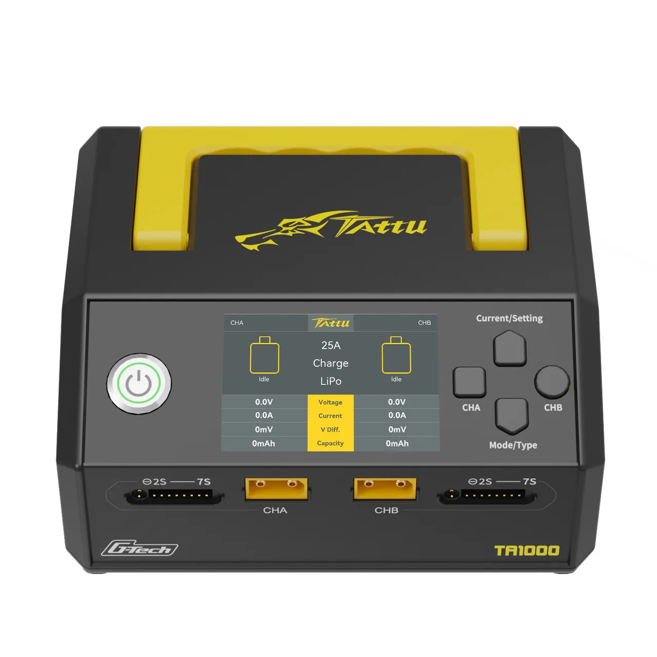Tattu TA1000 Dual-channel Charger 25A*2 1000W for 1S-7S Drone Battery