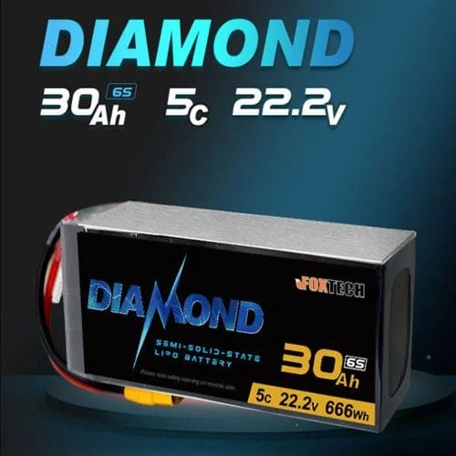 Foxtech Diamond 6S 22.2V 30000mAh Solid-state Li-ion Battery Pack UAV Drone Battery for Aircraft