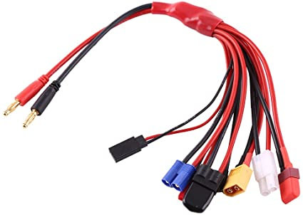 8in1 Banana Charging Cable,4.0mm Banana Plug IMAX B6 Multi Charger Adapter CaBLE