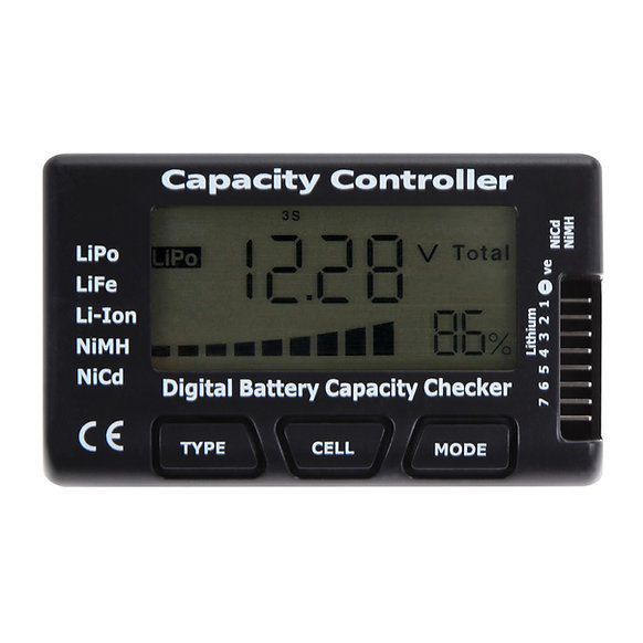 Digital Battery voltage Capacity checker